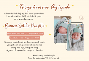 kartu ucapan aqiqah