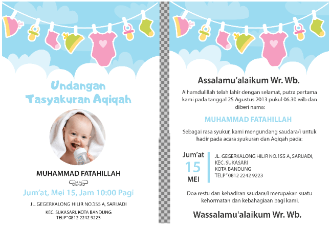 15+ Download Kartu Ucapan Aqiqah Word Edit