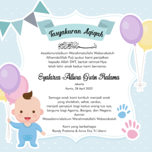 kartu ucapan aqiqah