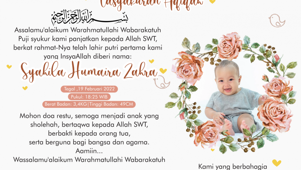 15+ Download Kartu Ucapan Aqiqah Word Edit